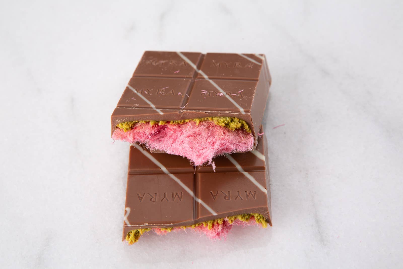 Viral Angel Hair Dubai Chocolate Bar - Pink Cotton Candy