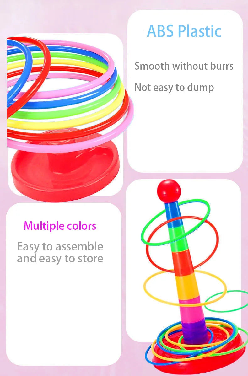 Ring Toss & Stacking Game – 2-in-1 Interactive Toy for Kids & Families