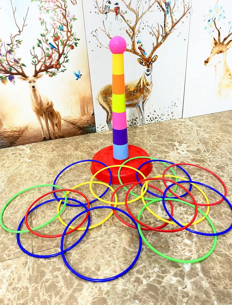 Ring Toss & Stacking Game – 2-in-1 Interactive Toy for Kids & Families