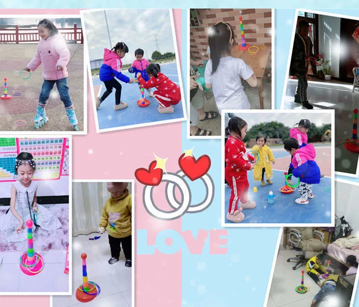 Ring Toss & Stacking Game – 2-in-1 Interactive Toy for Kids & Families