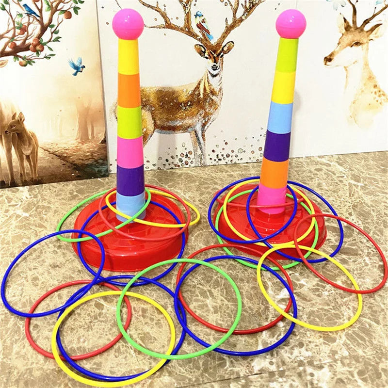 Ring Toss & Stacking Game – 2-in-1 Interactive Toy for Kids & Families