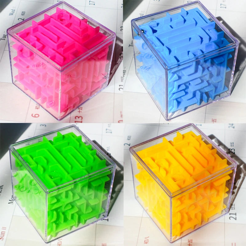 3D Maze Puzzle Cube – Educational Brain Teaser Toy for Kids