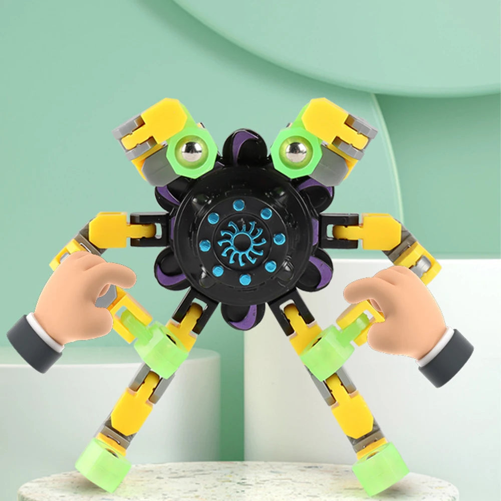 Deformable Fidget Spinner – Chain Toy & Stress Relief Gyro for Kids & Adults