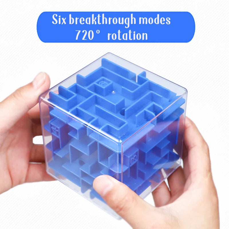 3D Maze Puzzle Cube – Educational Brain Teaser Toy for Kids