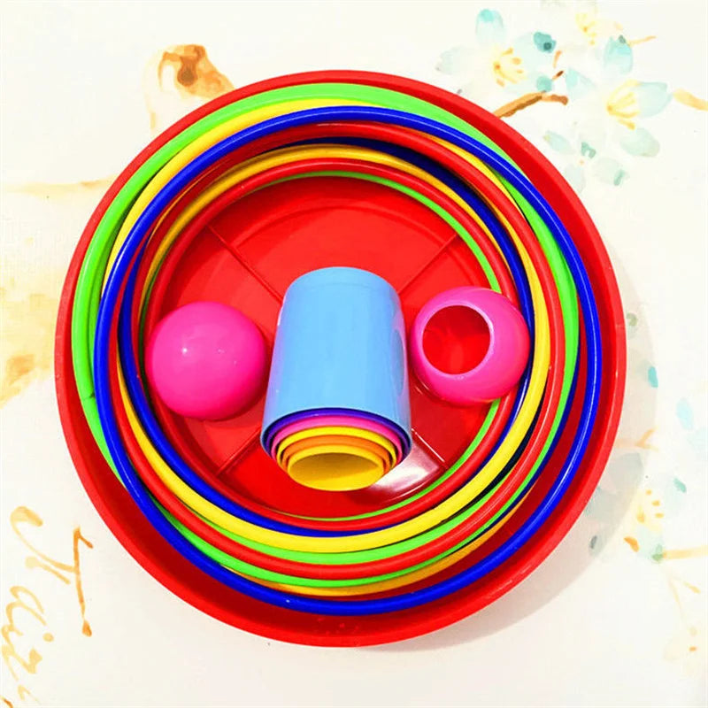 Ring Toss & Stacking Game – 2-in-1 Interactive Toy for Kids & Families
