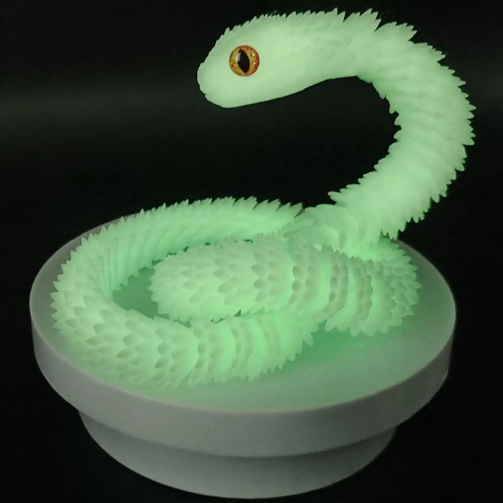3D Printed Snake Fidget Toy – Movable Joint Figurine for Kids & Adults