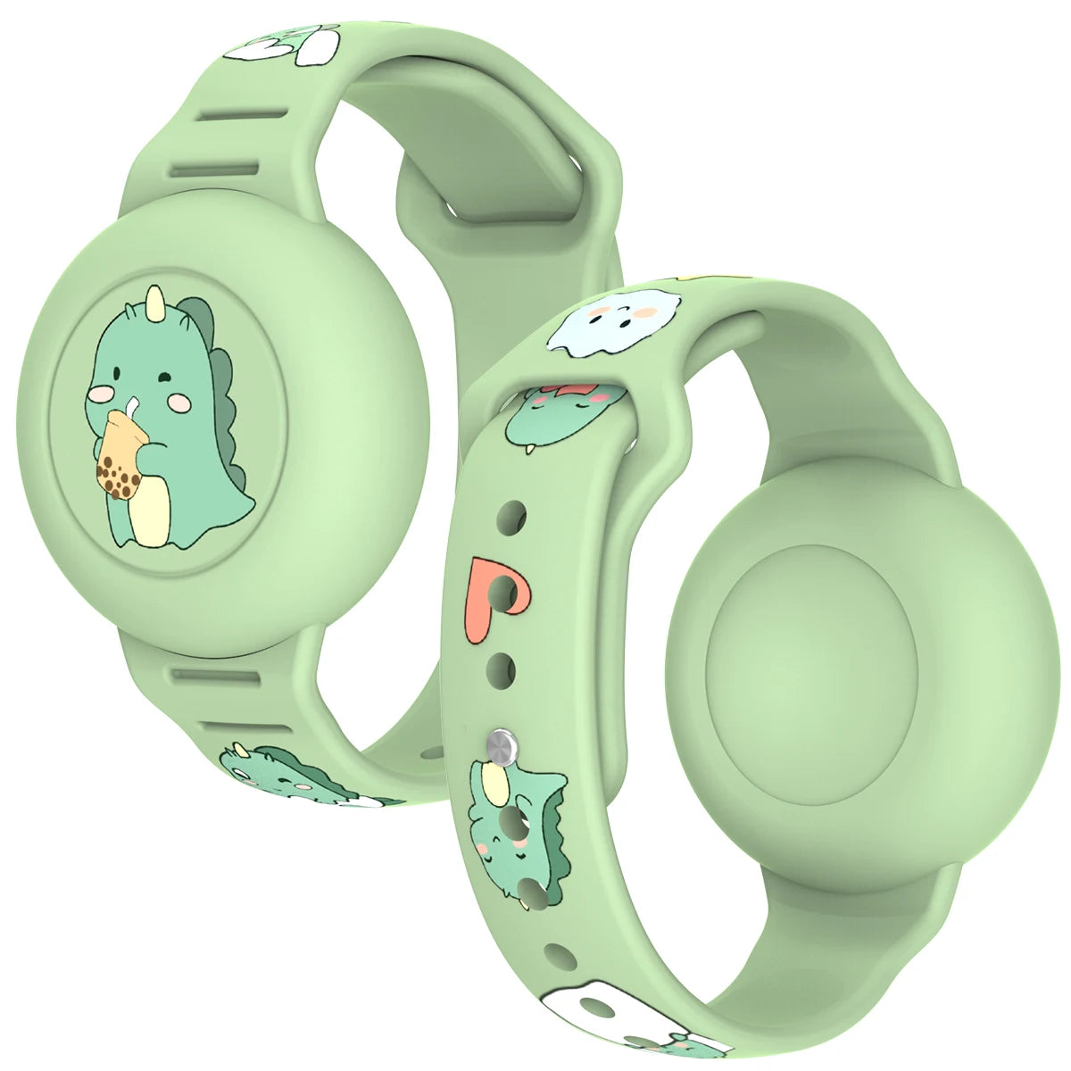 AirTag Bracelet & Necklace for Kids – Cute Cartoon Design, Secure & Comfortable Tracker Holder