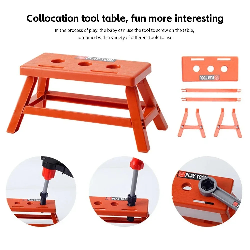 Kids Pretend Tool Kit – 38/41 Piece Construction Play Set with Optional Electric Drill