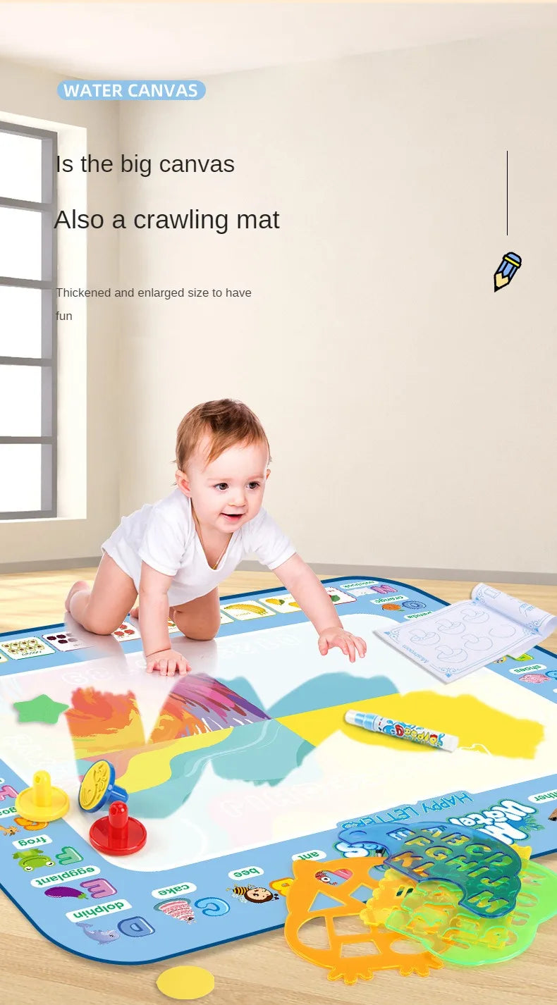 Magic Water Drawing Mat – Reusable Doodle Board with Pens