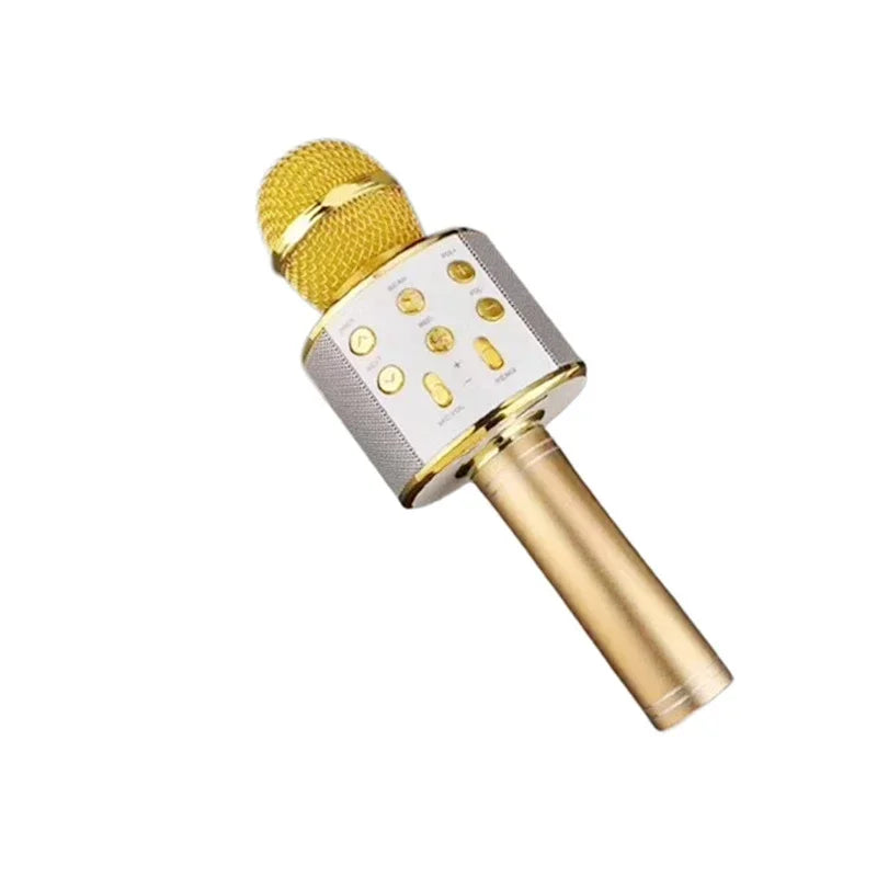 LED Wireless Bluetooth Karaoke Microphone – Handheld Speaker with Lights & Voice Effects