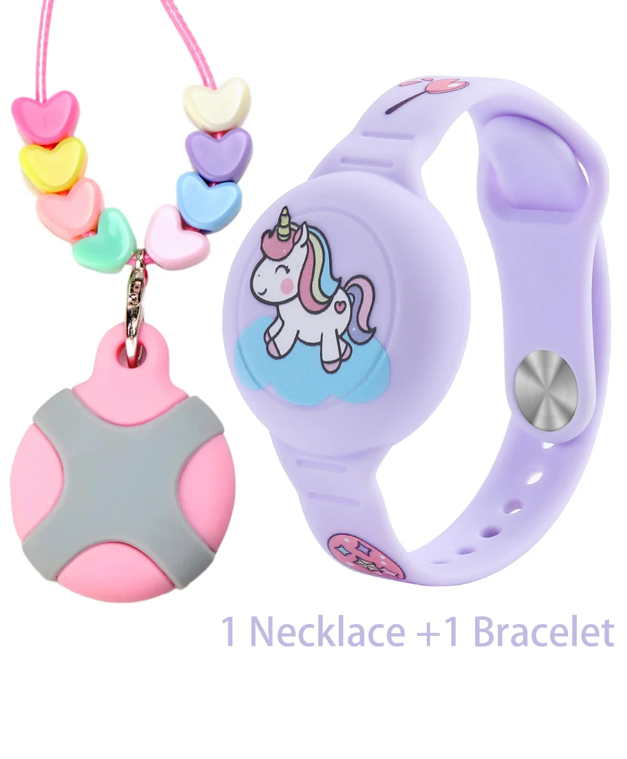 AirTag Bracelet & Necklace for Kids – Cute Cartoon Design, Secure & Comfortable Tracker Holder