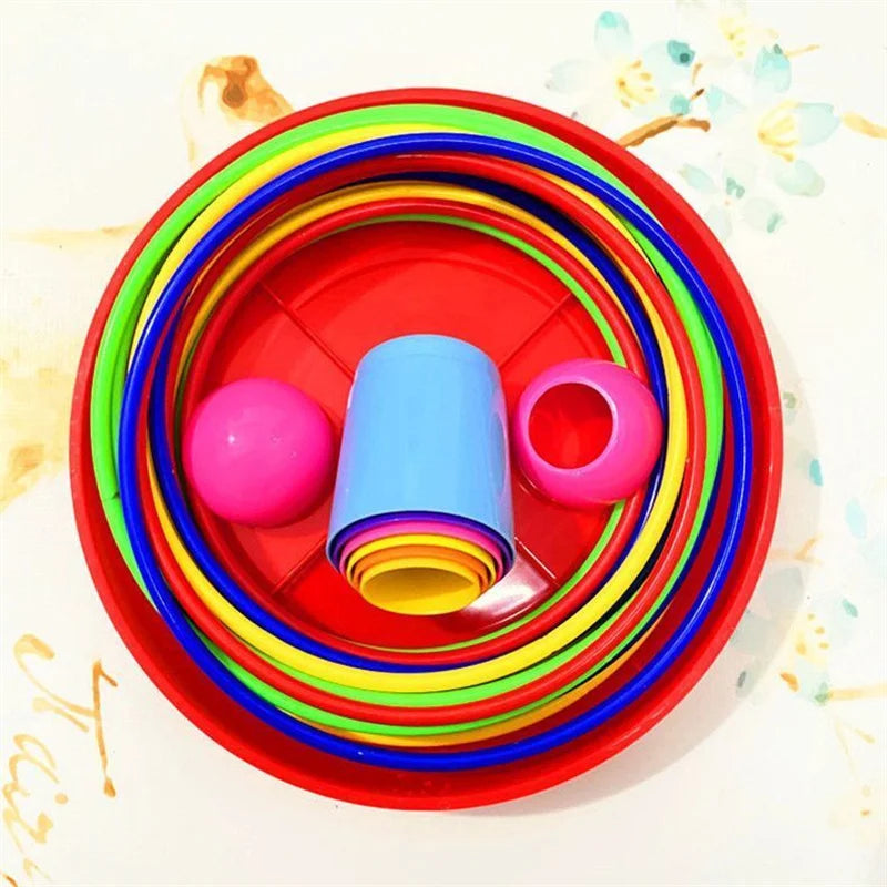 Ring Toss & Stacking Game – 2-in-1 Interactive Toy for Kids & Families