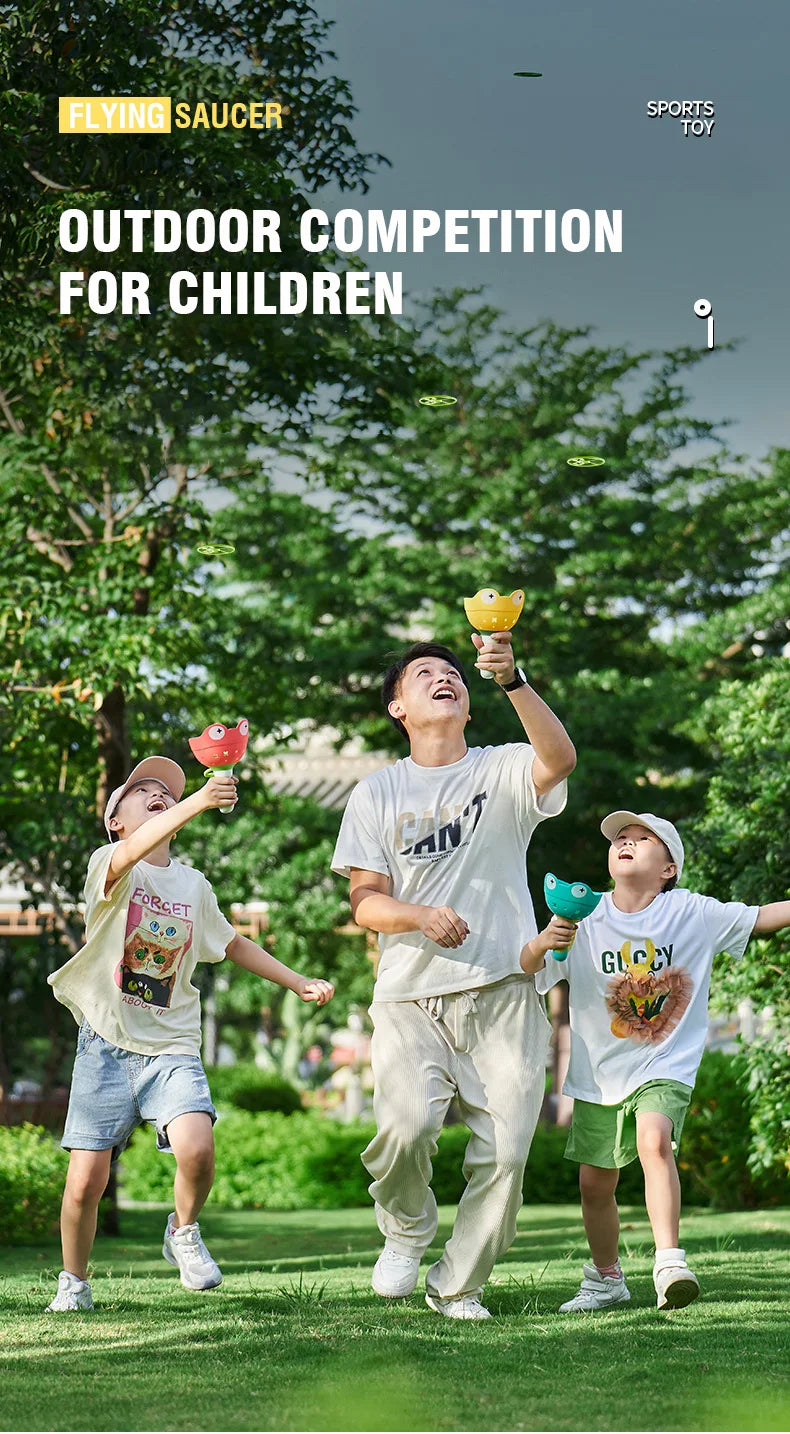 Flying Saucer Disc Launcher – UFO Throw & Catch Outdoor Game for Kids