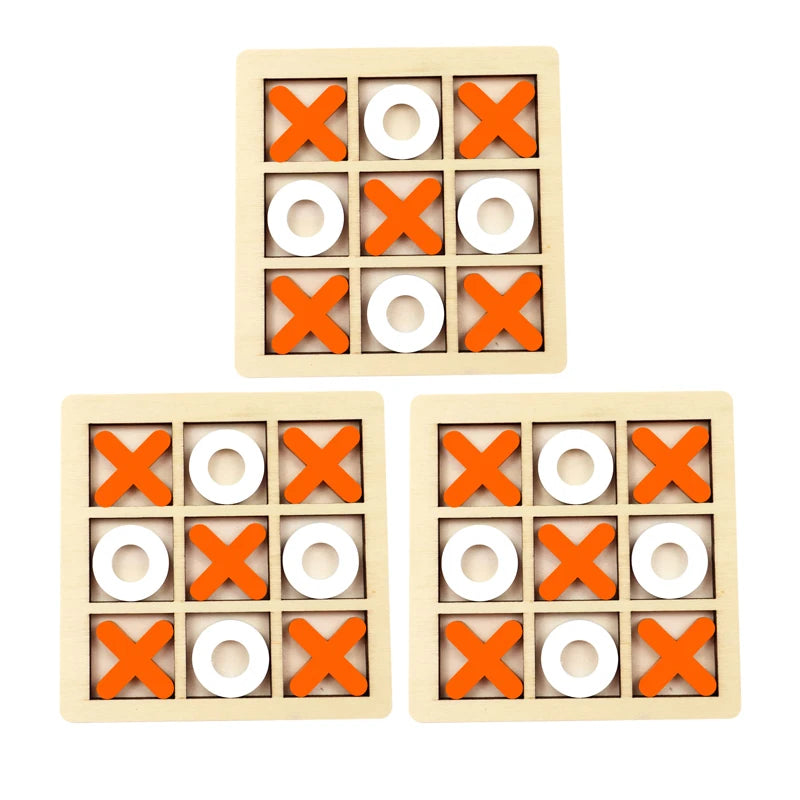 Classic Wooden Tic Tac Toe Game