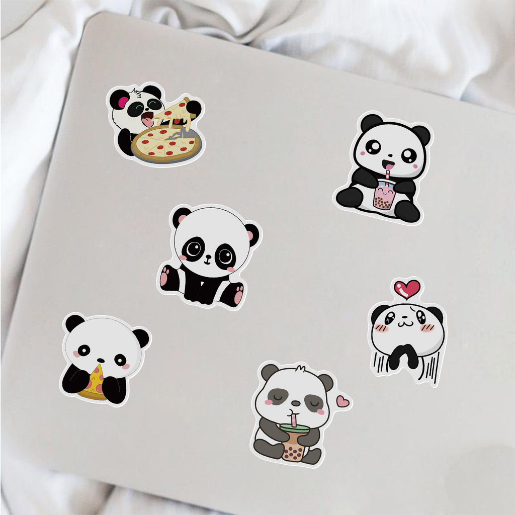50-Piece Panda Sticker Pack – Cute Waterproof Decals for Laptops, Phones & Scrapbooking