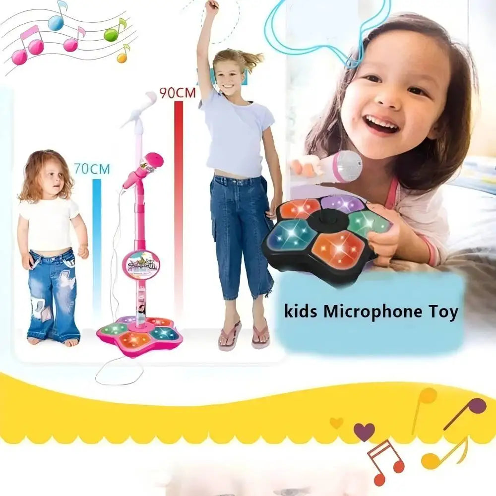 Kids Karaoke Microphone with Adjustable Stand – Musical Toy for Singing & Play