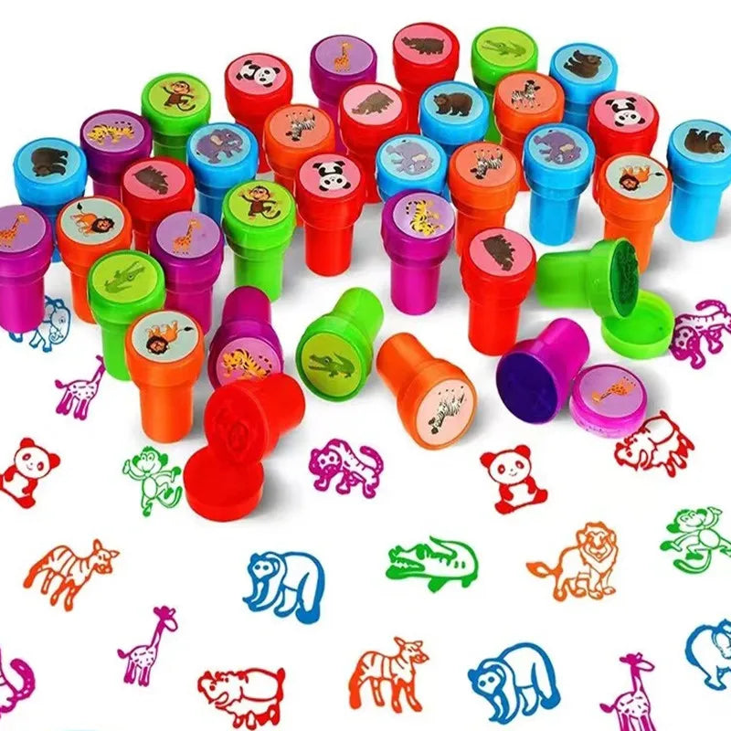 10-Pack Assorted Self-Inking Stamps for Kids – Fun Craft & Scrapbooking Set