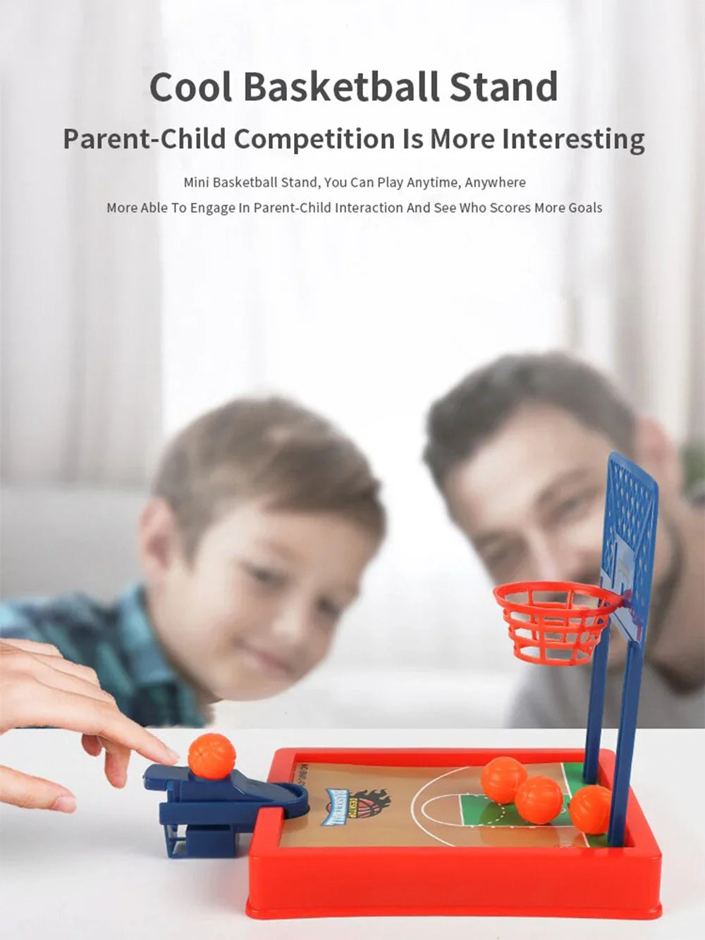 Mini Desktop Basketball Game – Portable Travel Toy for Office, Home & Parties