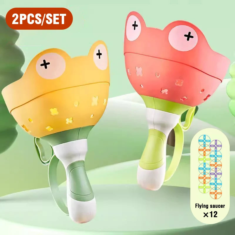 Flying Saucer Disc Launcher – UFO Throw & Catch Outdoor Game for Kids