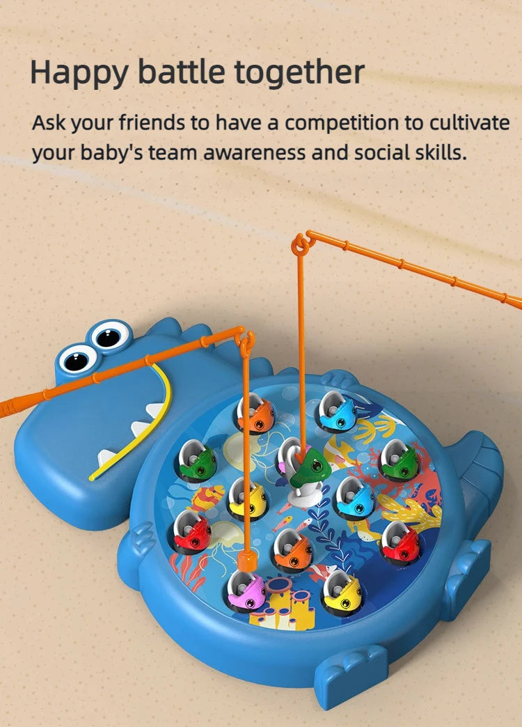 Magnetic Dinosaur Fishing Game for Kids