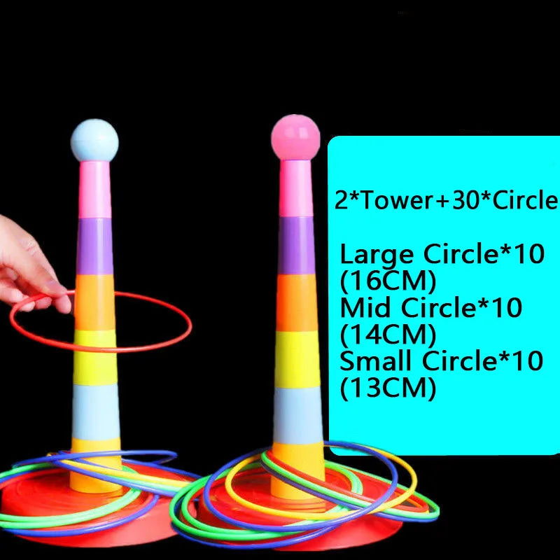 Ring Toss & Stacking Game – 2-in-1 Interactive Toy for Kids & Families