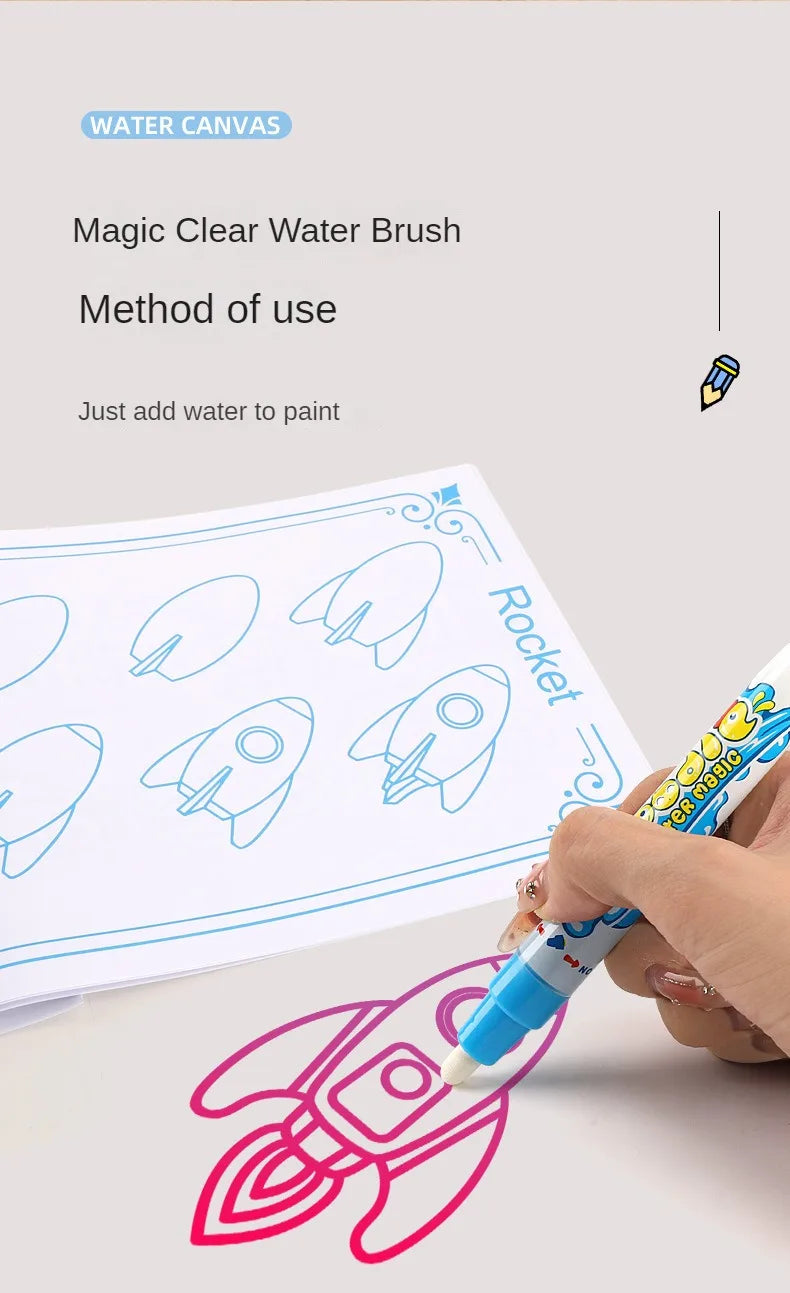 Magic Water Drawing Mat – Reusable Doodle Board with Pens