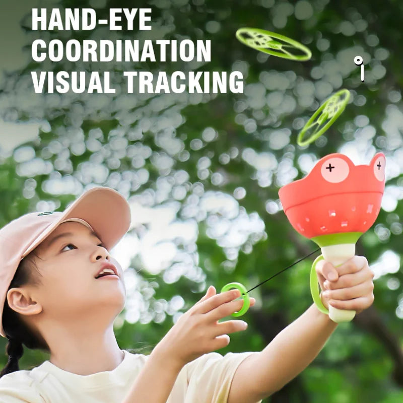 Flying Saucer Disc Launcher – UFO Throw & Catch Outdoor Game for Kids