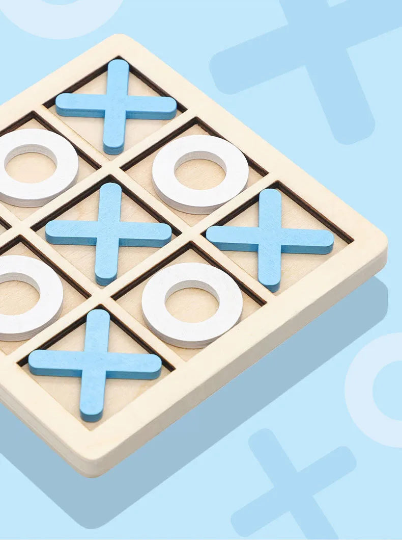 Classic Wooden Tic Tac Toe Game