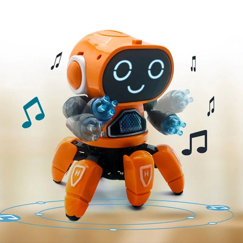 Dancing Music Robot Toy – 6-Claw Octopus Spider Robot with Lights & Sound