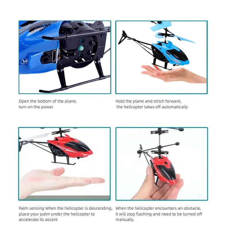 Rechargeable Mini RC Drone Helicopter – Safe & Fall-Resistant Toy for Kids