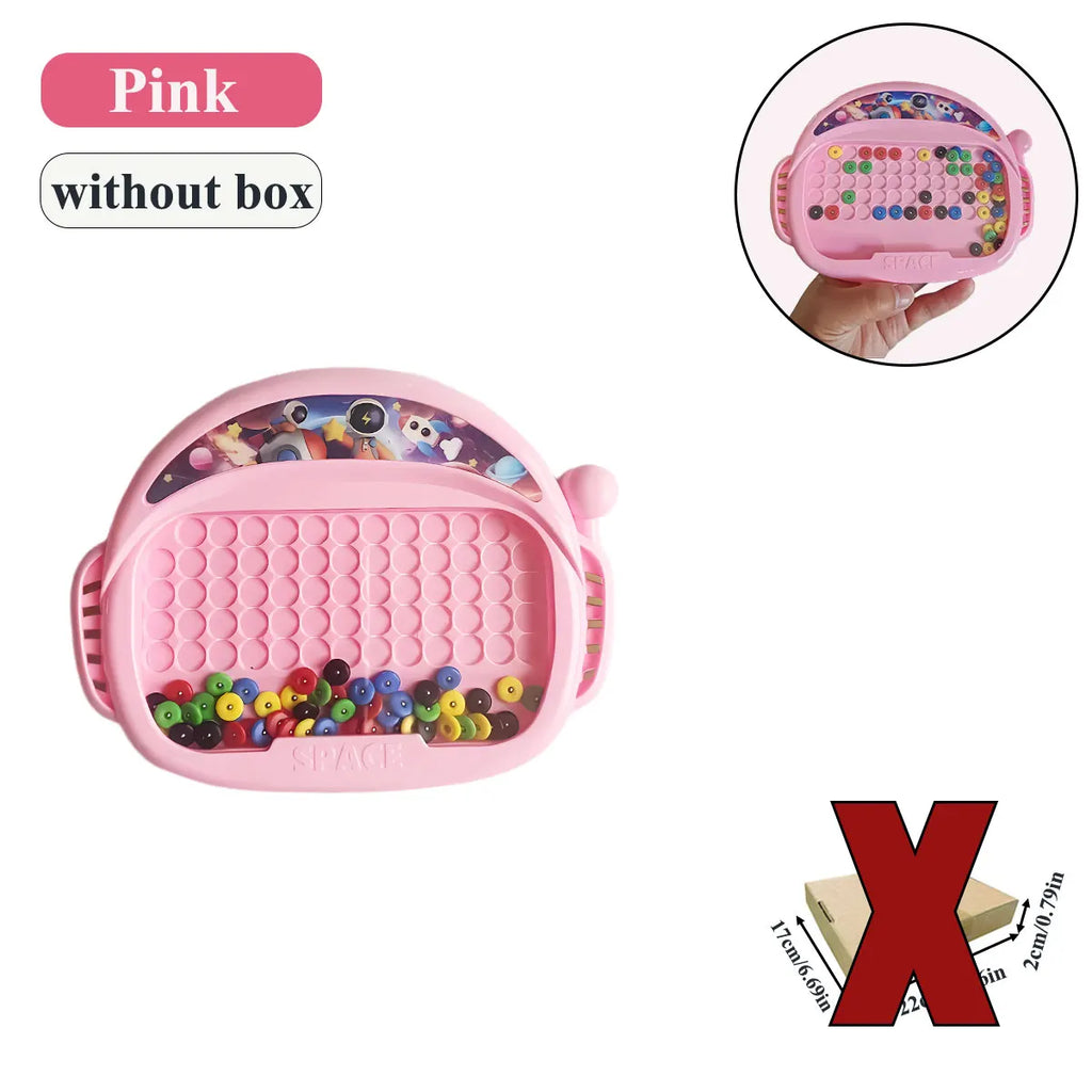 Magnetic Doodle Board with Pen & Beads – Educational Drawing Toy for Kids (Ages 3–8)