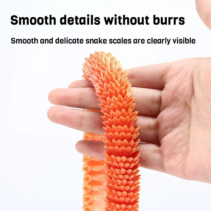 3D Printed Snake Fidget Toy – Movable Joint Figurine for Kids & Adults