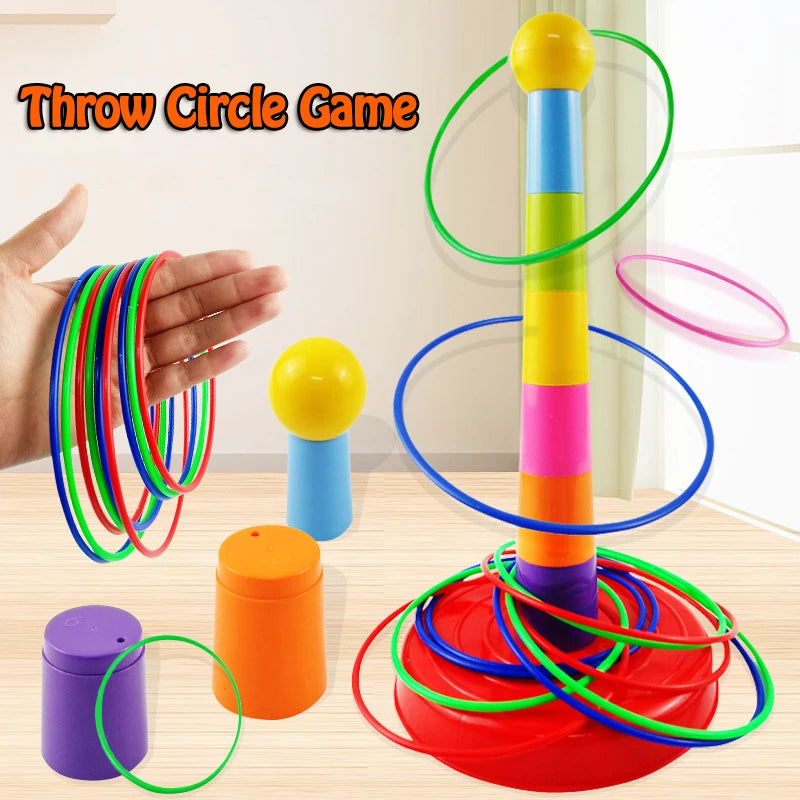 Ring Toss & Stacking Game – 2-in-1 Interactive Toy for Kids & Families