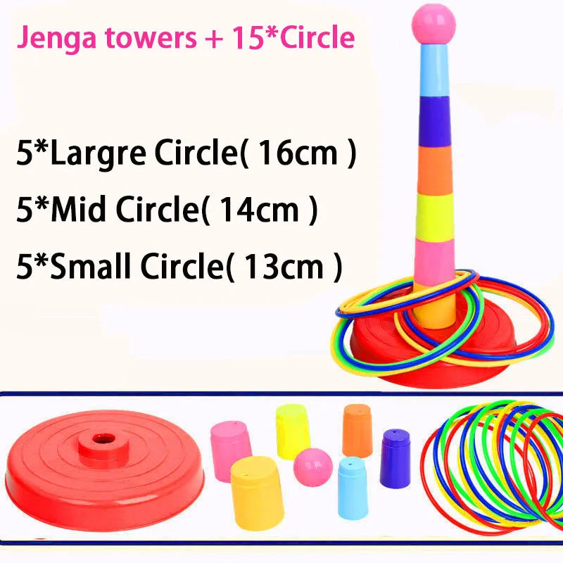 Ring Toss & Stacking Game – 2-in-1 Interactive Toy for Kids & Families