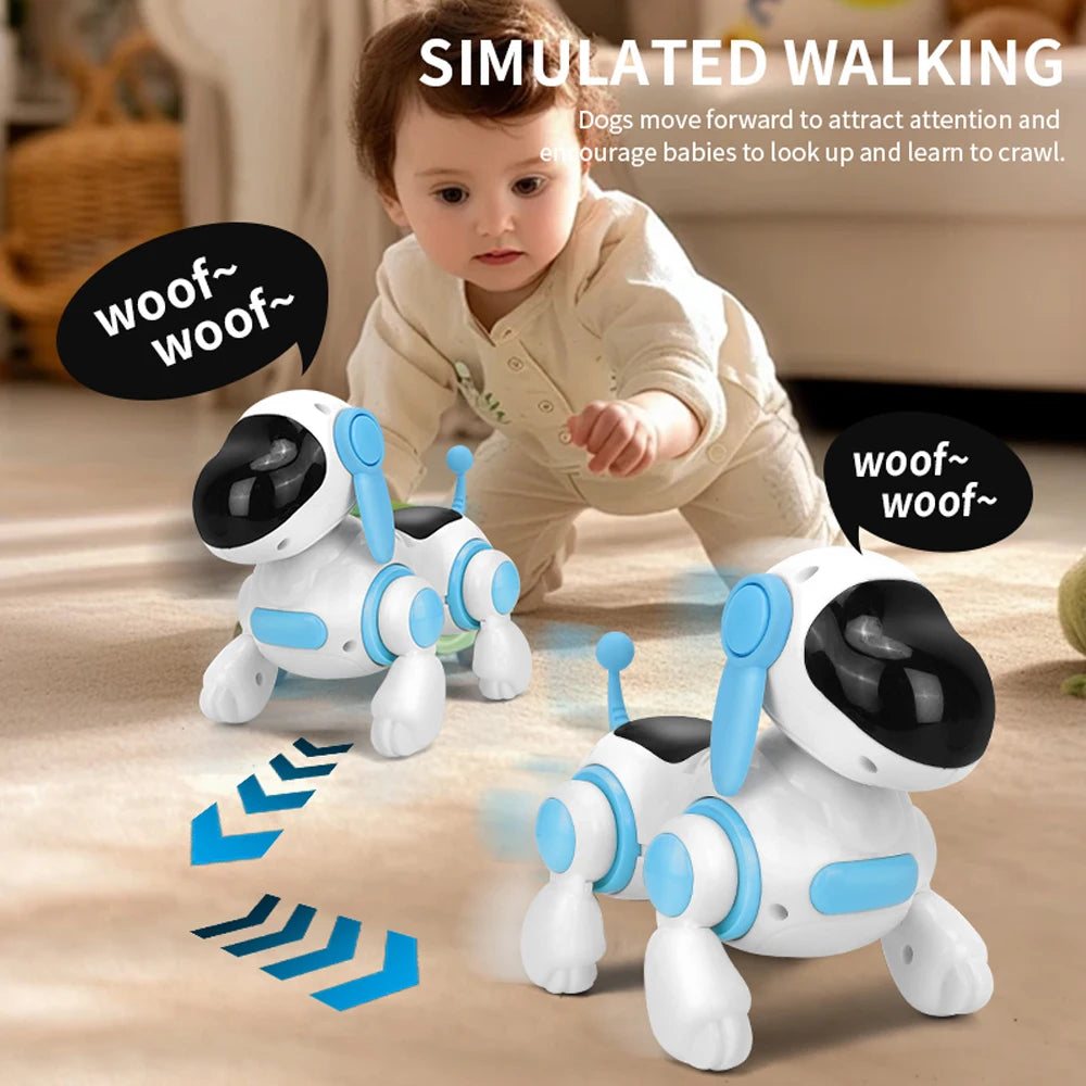 Smart Interactive Robotic Dog – Walking, Singing & Light-Up Toy Pet for Kids