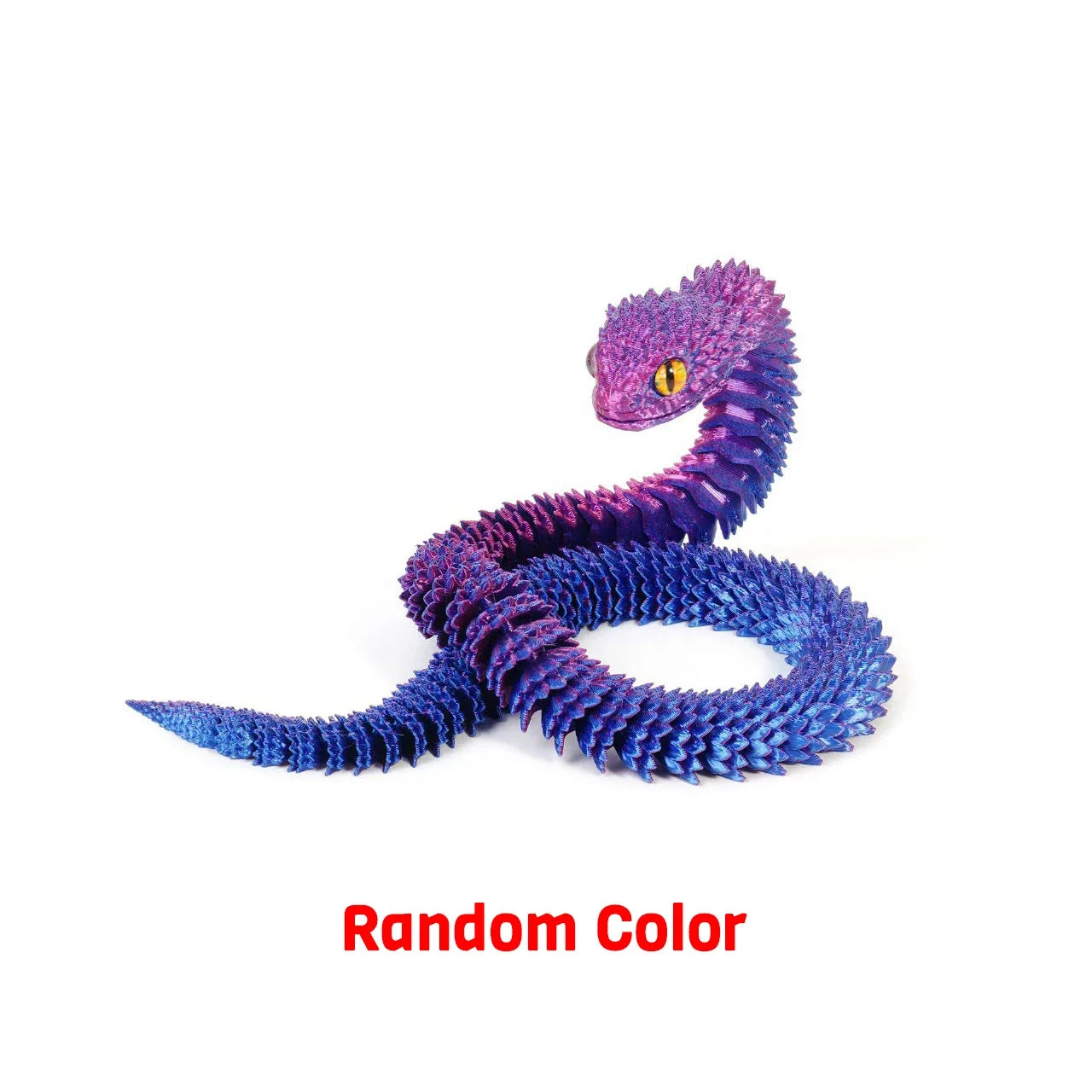 3D Printed Snake Fidget Toy – Movable Joint Figurine for Kids & Adults