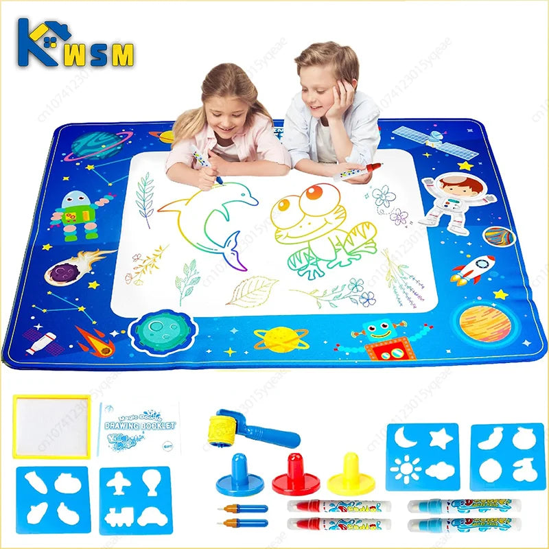 Magic Water Drawing Mat – Reusable Doodle Board with Pens