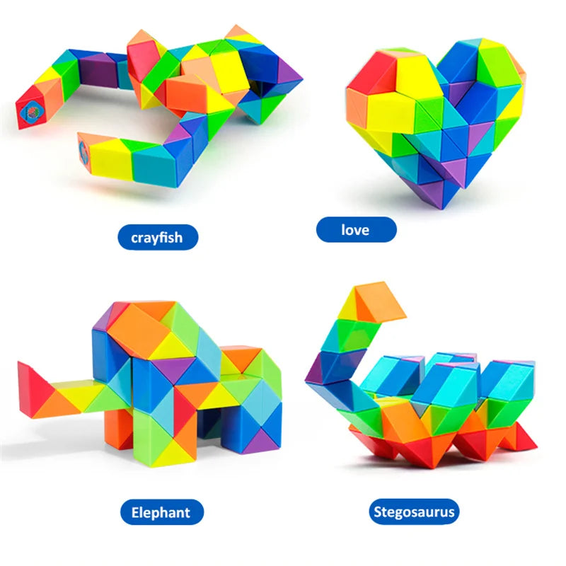 24-Color Magic Transforming Cube – 3D Puzzle Fidget Toy for Kids & Adults