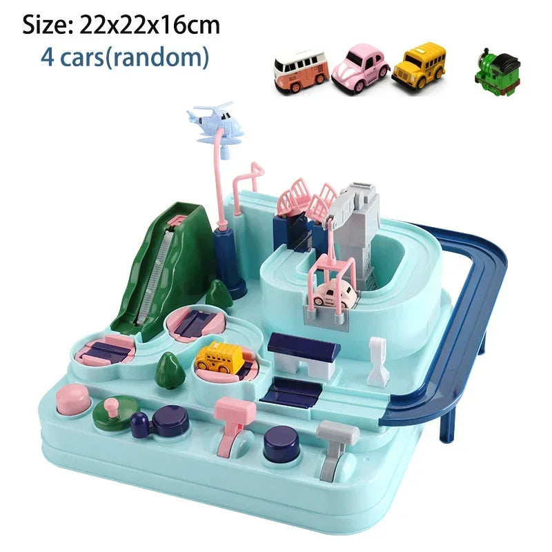 Racing Rail Car Adventure Track Toy – Interactive Brain Game for Kids