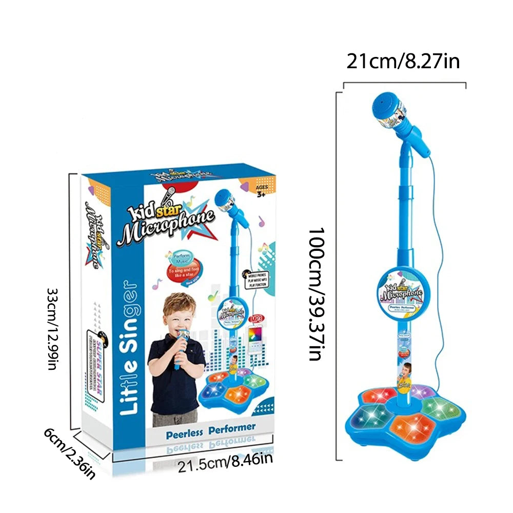 Kids Karaoke Microphone with Adjustable Stand – Musical Toy for Singing & Play