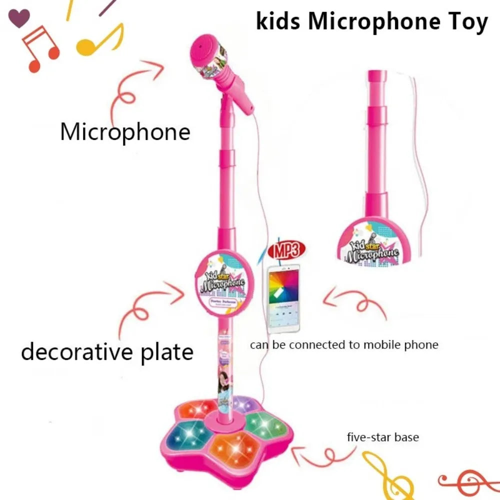 Kids Karaoke Microphone with Adjustable Stand – Musical Toy for Singing & Play