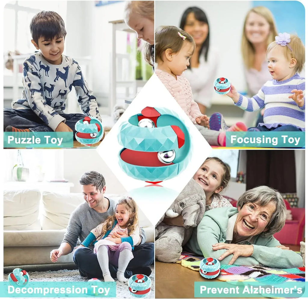 Orbit Ball Cube Fidget Toy – Anti-Stress Sensory Spinner for Kids