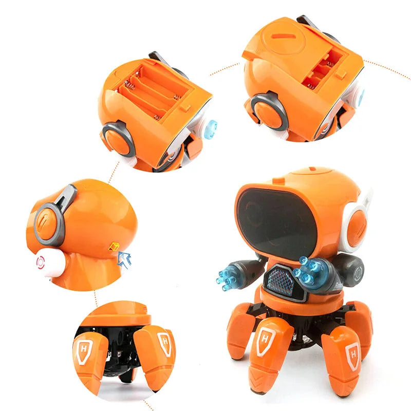 Dancing Music Robot Toy – 6-Claw Octopus Spider Robot with Lights & Sound