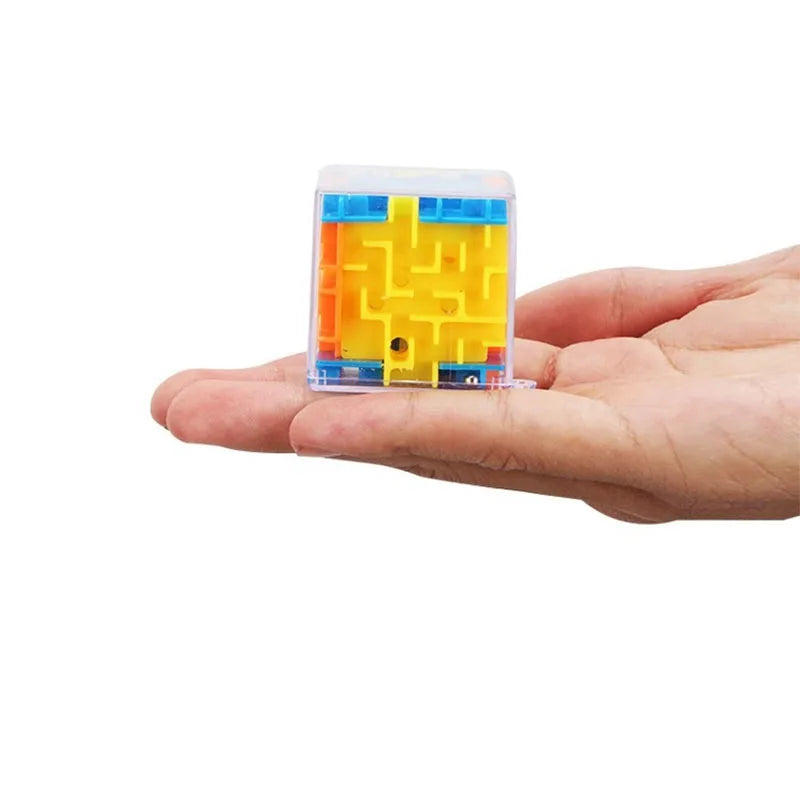 Mini 3D Maze Cube – Six-Sided Rolling Ball Puzzle Toy