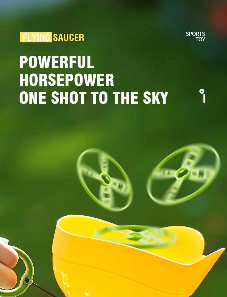 Flying Saucer Disc Launcher – UFO Throw & Catch Outdoor Game for Kids