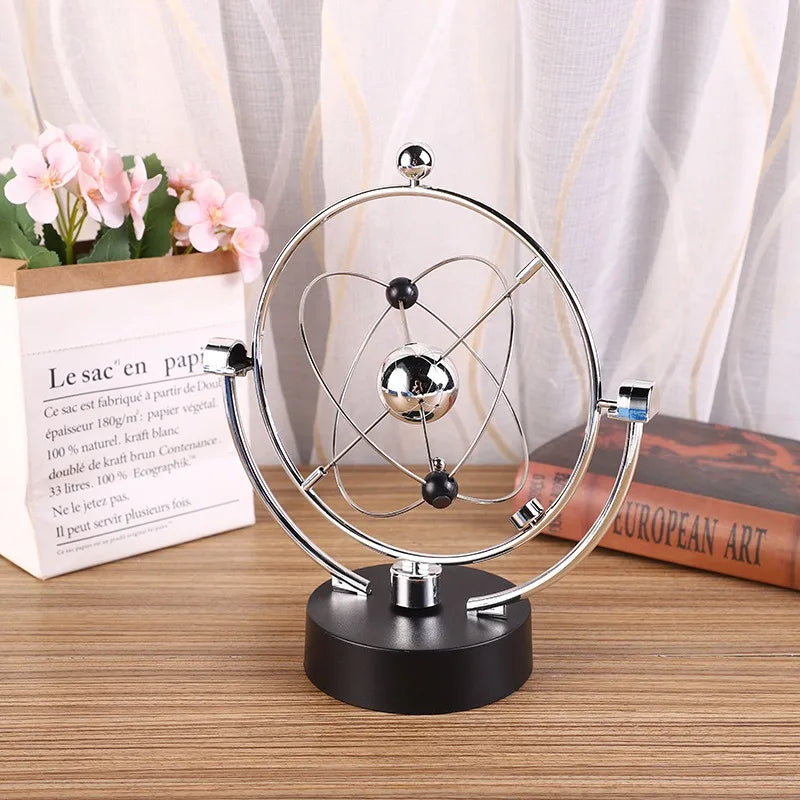 Celestial Orbital Desk Ornament – Galaxy Perpetual Motion Kinetic Sculpture