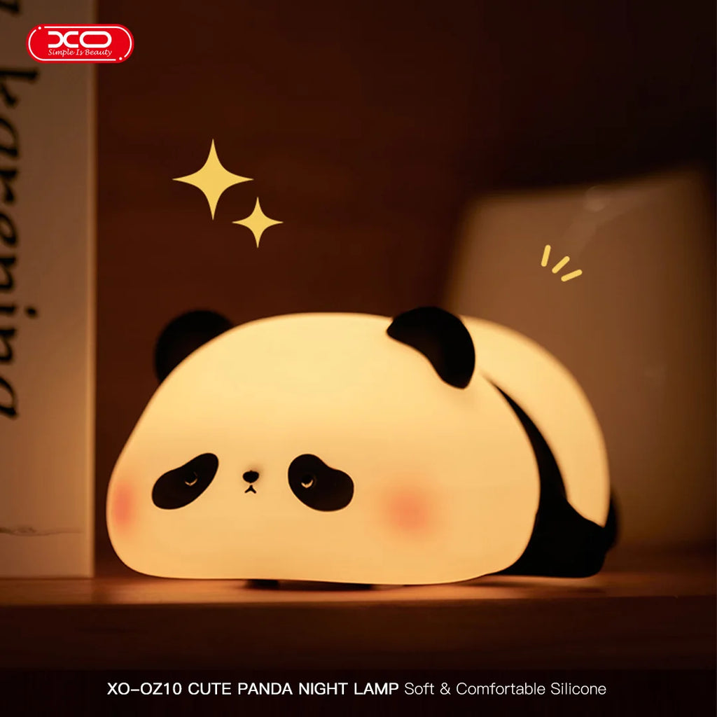 Mini Panda LED Night Light – Rechargeable Silicone Bedside Lamp for Kids & Babies