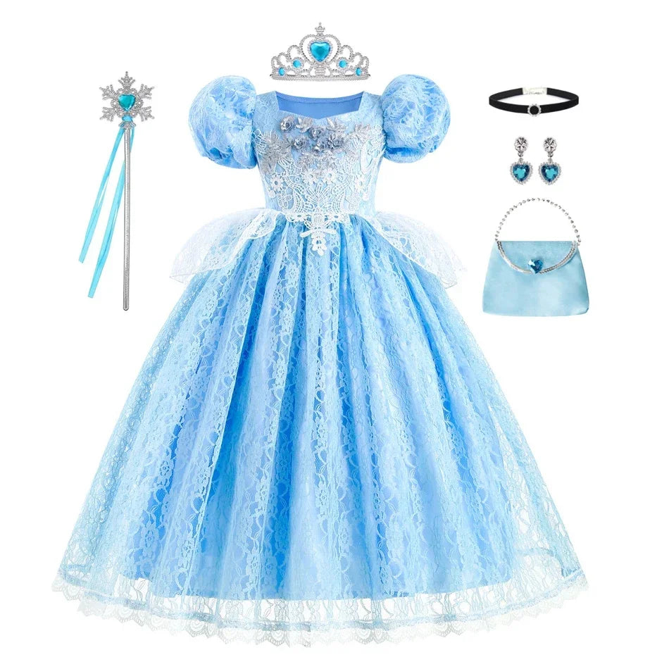 Cinderella Princess Dress for Girls – Party, Cosplay & Birthday Costume