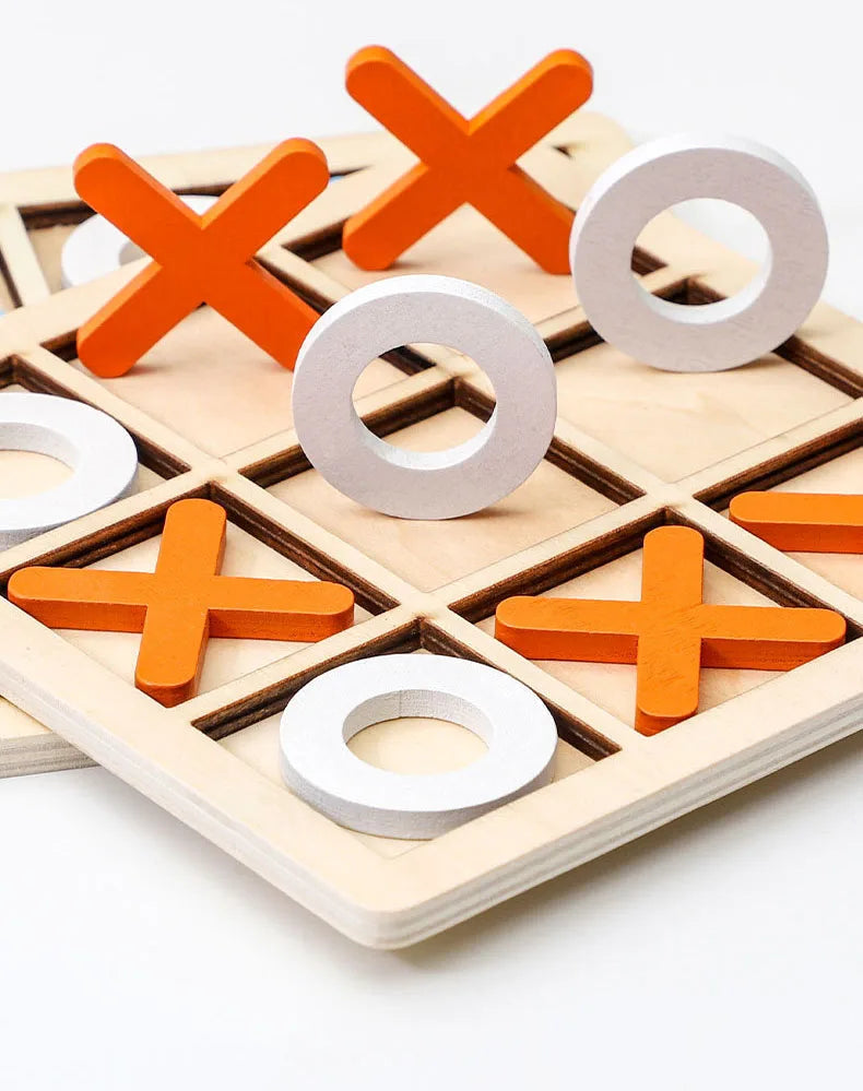 Classic Wooden Tic Tac Toe Game