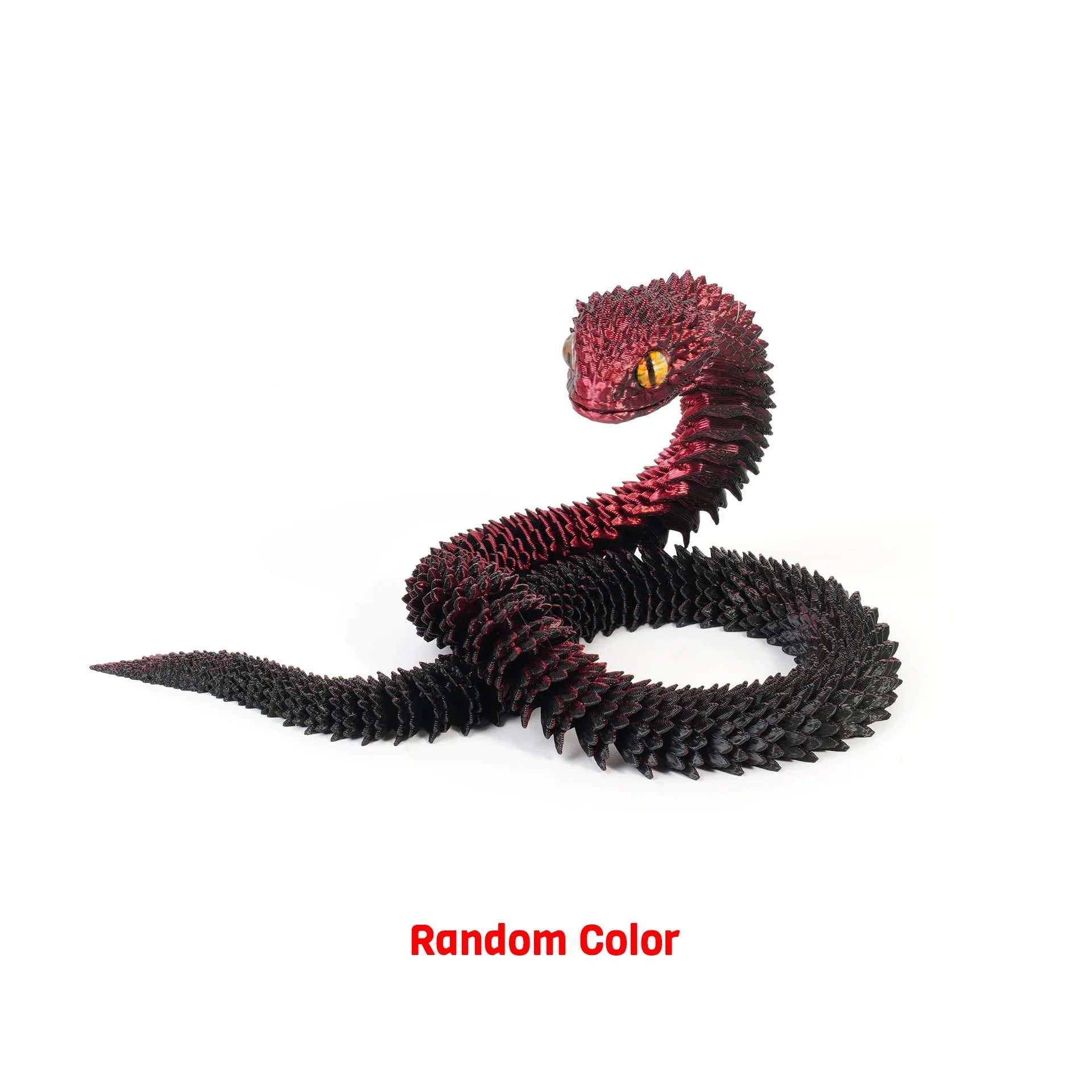 3D Printed Snake Fidget Toy – Movable Joint Figurine for Kids & Adults